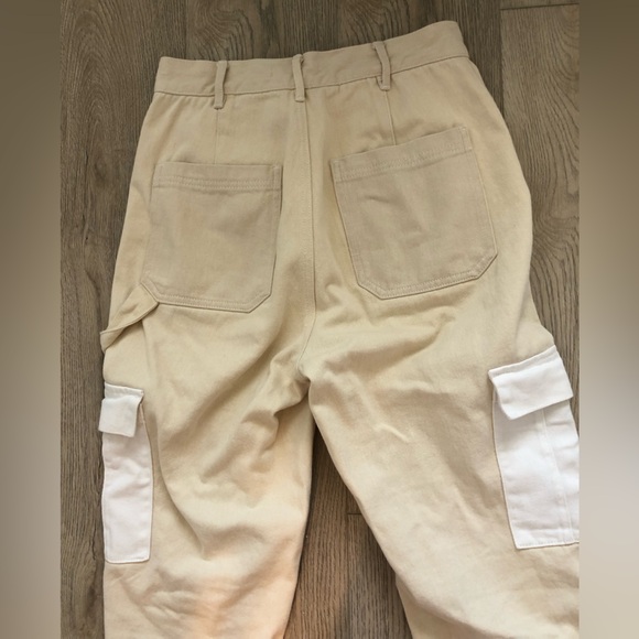 PacSun Utility Barrel Tan Cargo Pants High Waist Tan & Cream Jeans women’s 27 - Picture 7 of 10
